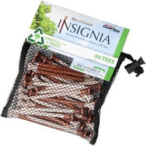 PRIDE GOLF TEE - 2-3/4 Inch Insignia Golf Tees - Pack of 50 in Durable Mesh Bag - Perfect for Driving Range Practice & Tournament Play