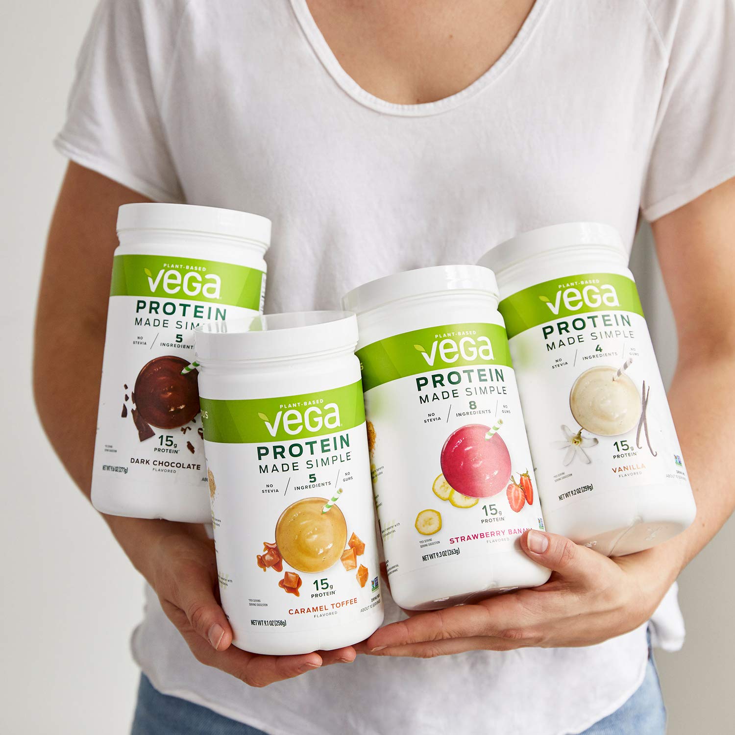 Vega Plant-Based Protein Powder, Dark Chocolate - Vegan, Gluten-Free, Stevia-Free Pea Protein Supplement for Men & Women, 9.6 oz (Packaging May Vary) | Post-Workout Recovery, Smoothie Booster & Healthy Meal Replacement