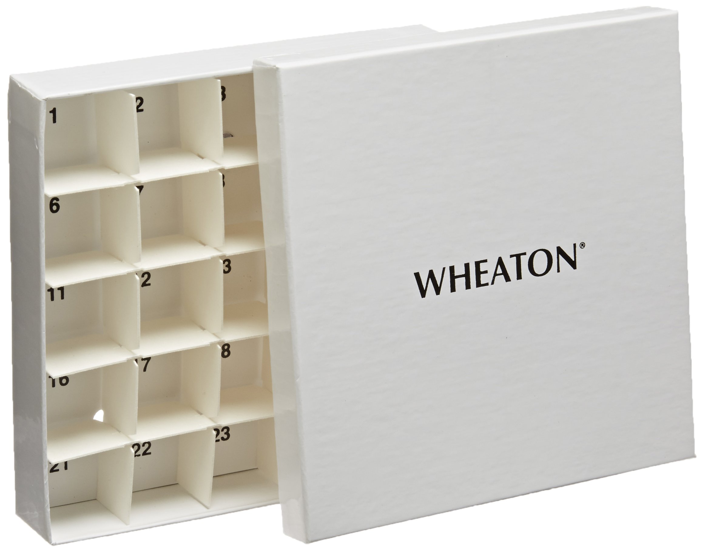 Wheaton W651610-W CryoElite Tissue Vial Storage Box, White - Case of 15 | Lab Sample Organizer for Cryogenic Freezer Storage & Biological Specimen Protection