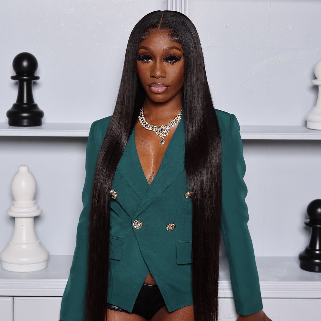 Queen Straight Hair Bundles for Sew-In Weave | 100% Human Hair Extensions for Natural Look | Perfect for Daily Styling, Parties & Special Occasions