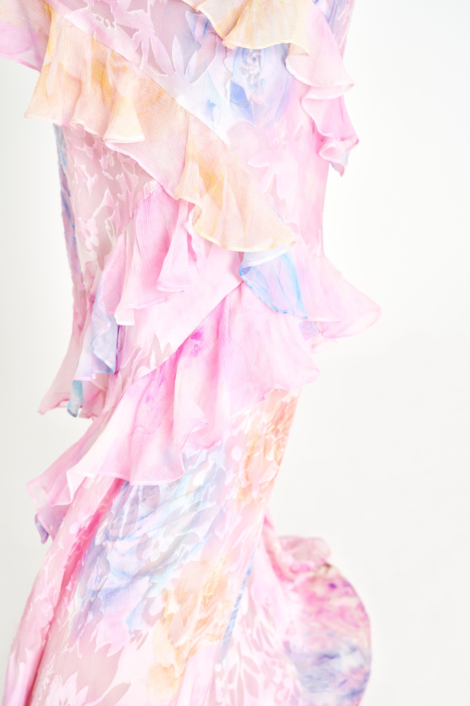 Elegant Rialto Floral Chiffon Maxi Dress for Women - Summer Beach Wedding Party & Vacation Outfit