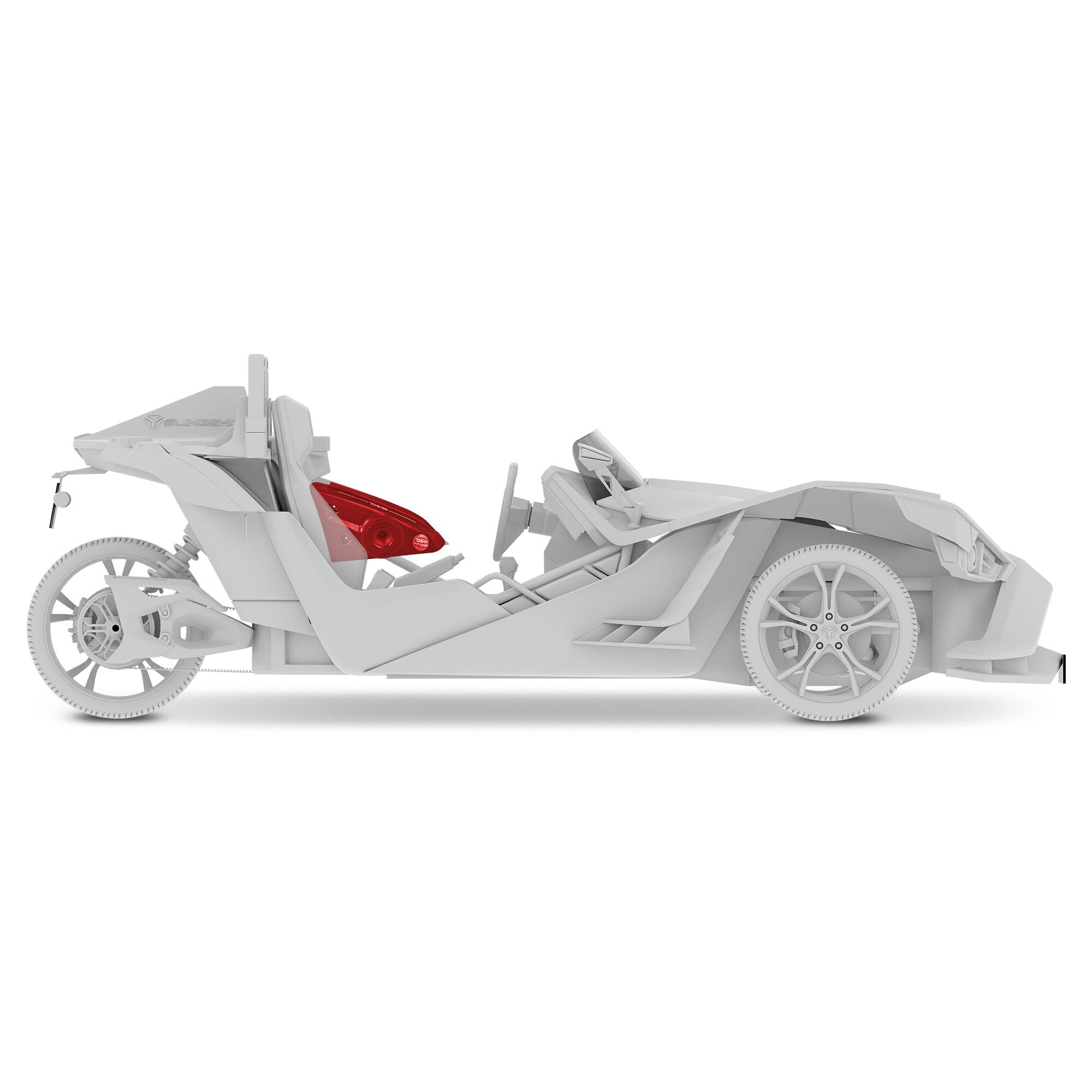 Polaris Slingshot Inside Armrest Speaker Panels with PRO HY6.4MSL Speakers & Digital LED Lights | Upgrade for 2015+ Models | Enhanced Audio & Custom Lighting for Road Trips & Night Cruising