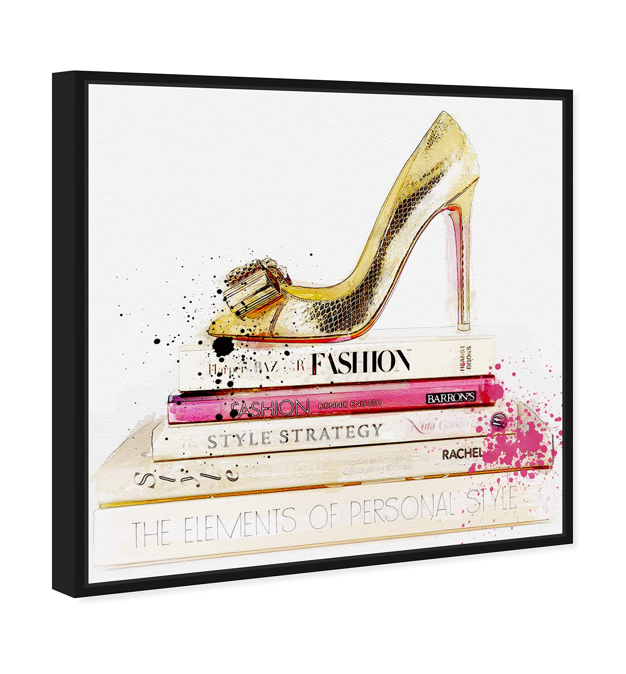 Oliver Gal Framed Abstract Shoe & Fashion Books Wall Art Decor - 20