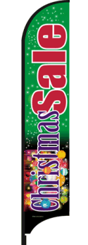 Christmas Feather Flag Banner - Outdoor Advertising Sale Sign for Holiday Promotions, Events & Store Decor (Flag Only) - Perfect for Retail Stores, Markets & Festive Celebrations
