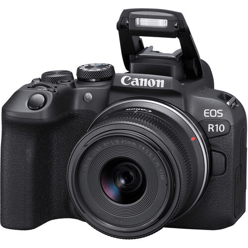 Canon EOS R10 Mirrorless Digital Camera with RF-S 18-45mm f/4.5-6.3 IS STM Lens - 4K Video, Fast Autofocus for Vlogging, Travel & Photography