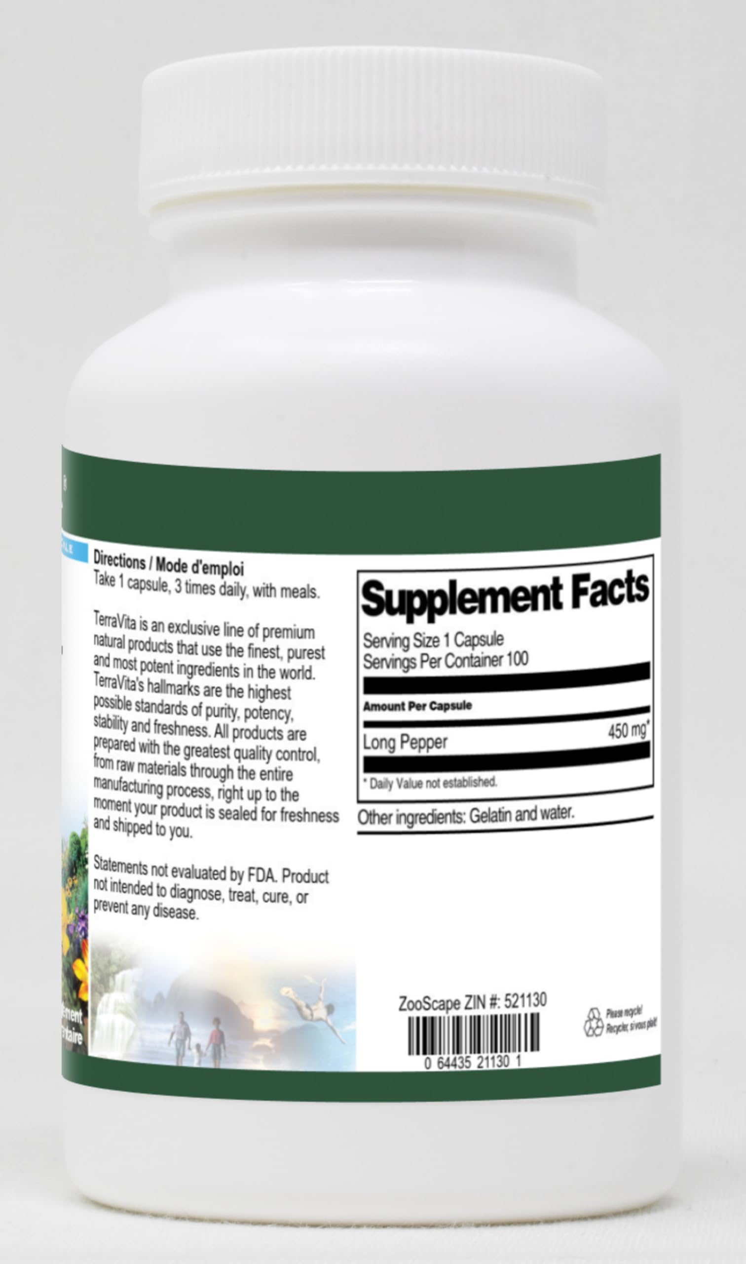 Long Pepper 450mg (100 Capsules, 3 Pack) - Premium Herbal Supplement for Digestion & Metabolism - Perfect for Ayurvedic Remedies & Wellness Routines