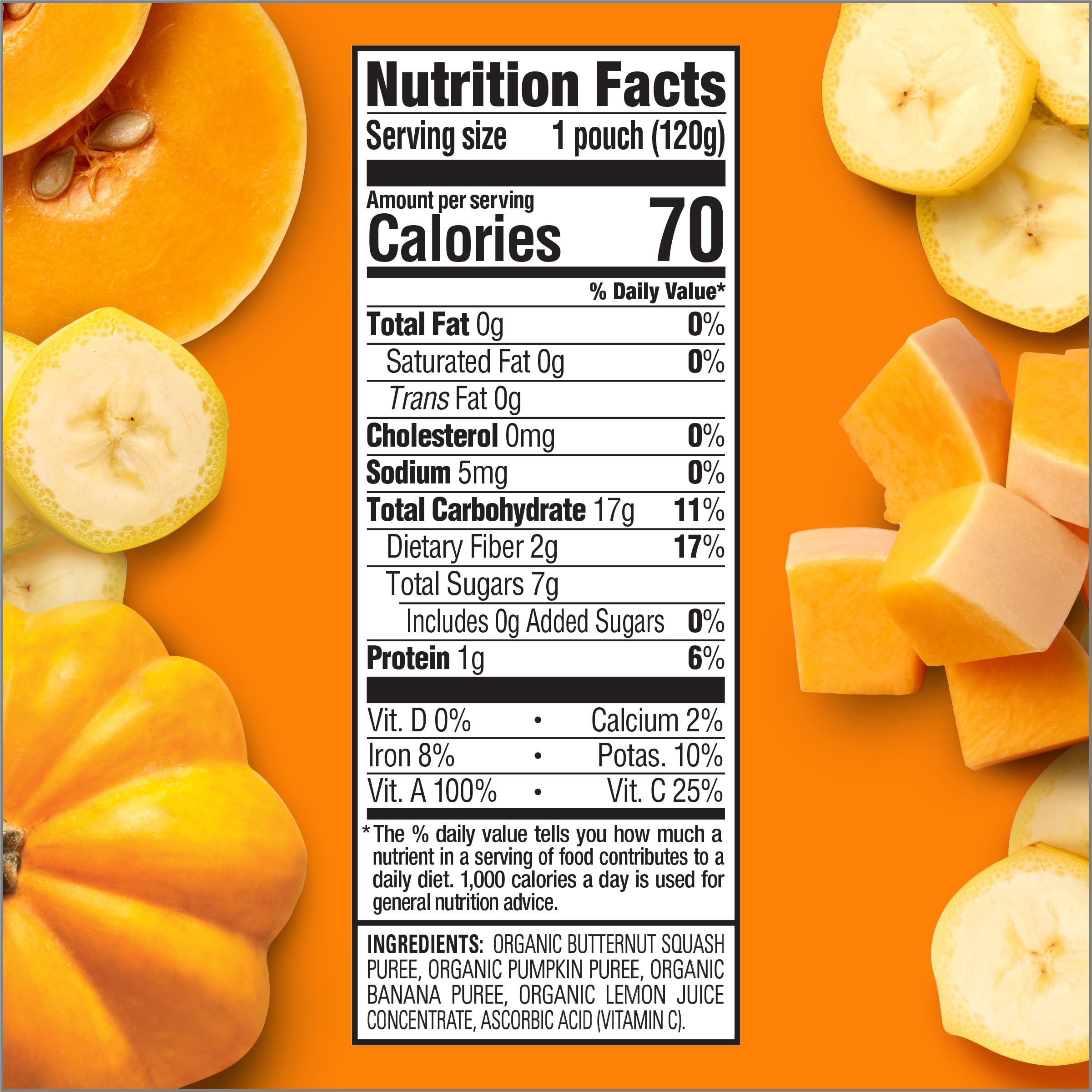 Happy Tot Organic Stage 4 Baby Food Pouches - Gluten Free Vegan Snacks with Squash, Pumpkin & Bananas - 4.22 oz Pouch (Pack of 16) - Perfect for On-the-Go Toddler Meals & Healthy Snacking