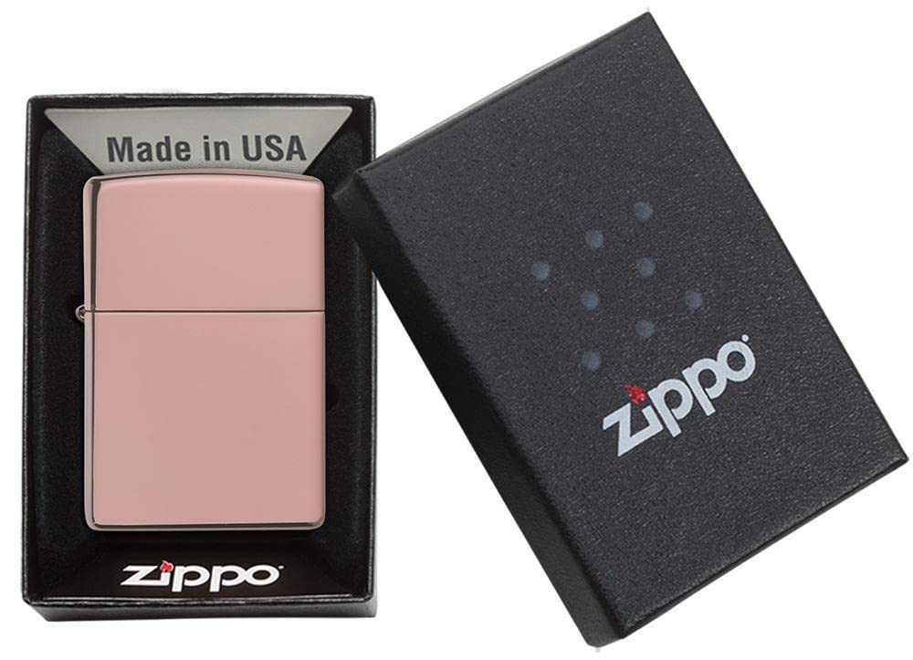 Personalized Engraved Zippo Windproof Lighter - Rose Gold 49190 with Custom Message, Perfect for Gifts, Collecting & Outdoor Adventures