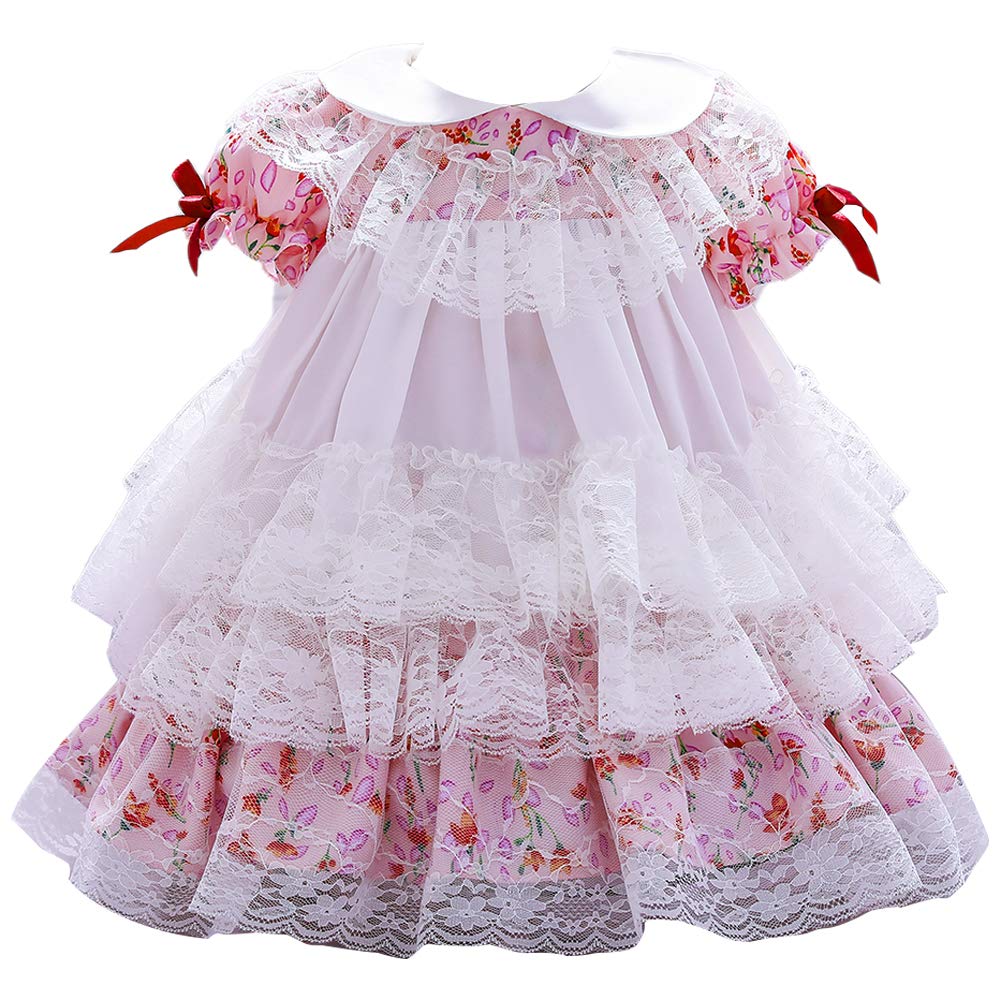 Girls Lace Flower Pageant Dress with Bowknot - Elegant Tutu Formal Gown for Wedding, Dance Recital & Special Occasions | Perfect for Flower Girls, Birthday Parties & Photo Shoots