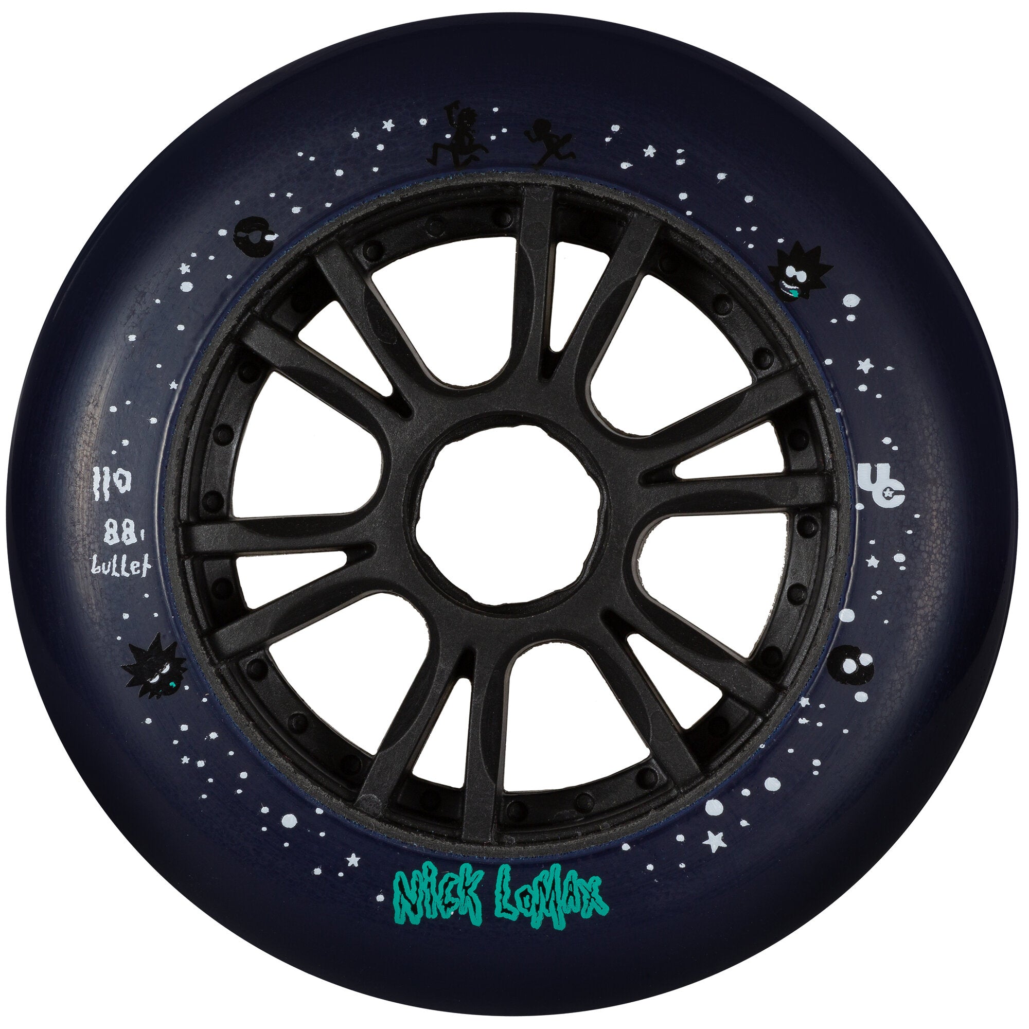 Nick Lomax 110/88A Skateboard Wheels - High Performance, Durable & Smooth Ride for Street and Park Skating