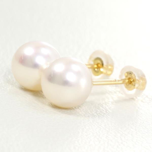 18K Yellow Gold Pearl Earrings for Women - Classic Stud Earrings with Genuine Pearls - Perfect for Weddings, Parties & Everyday Elegance