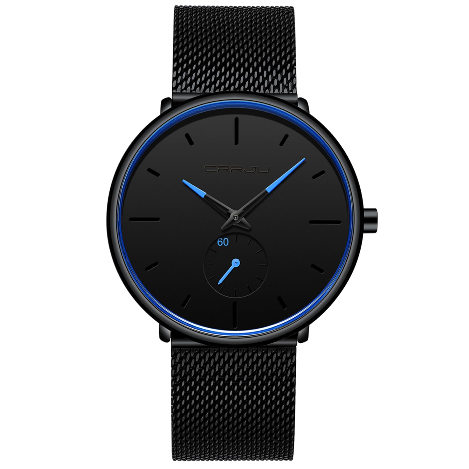 Ultra-Thin Minimalist Waterproof Men's Watch - Stainless Steel Mesh Band Dress Watch for Men & Women | Perfect for Business, Casual & Formal Occasions