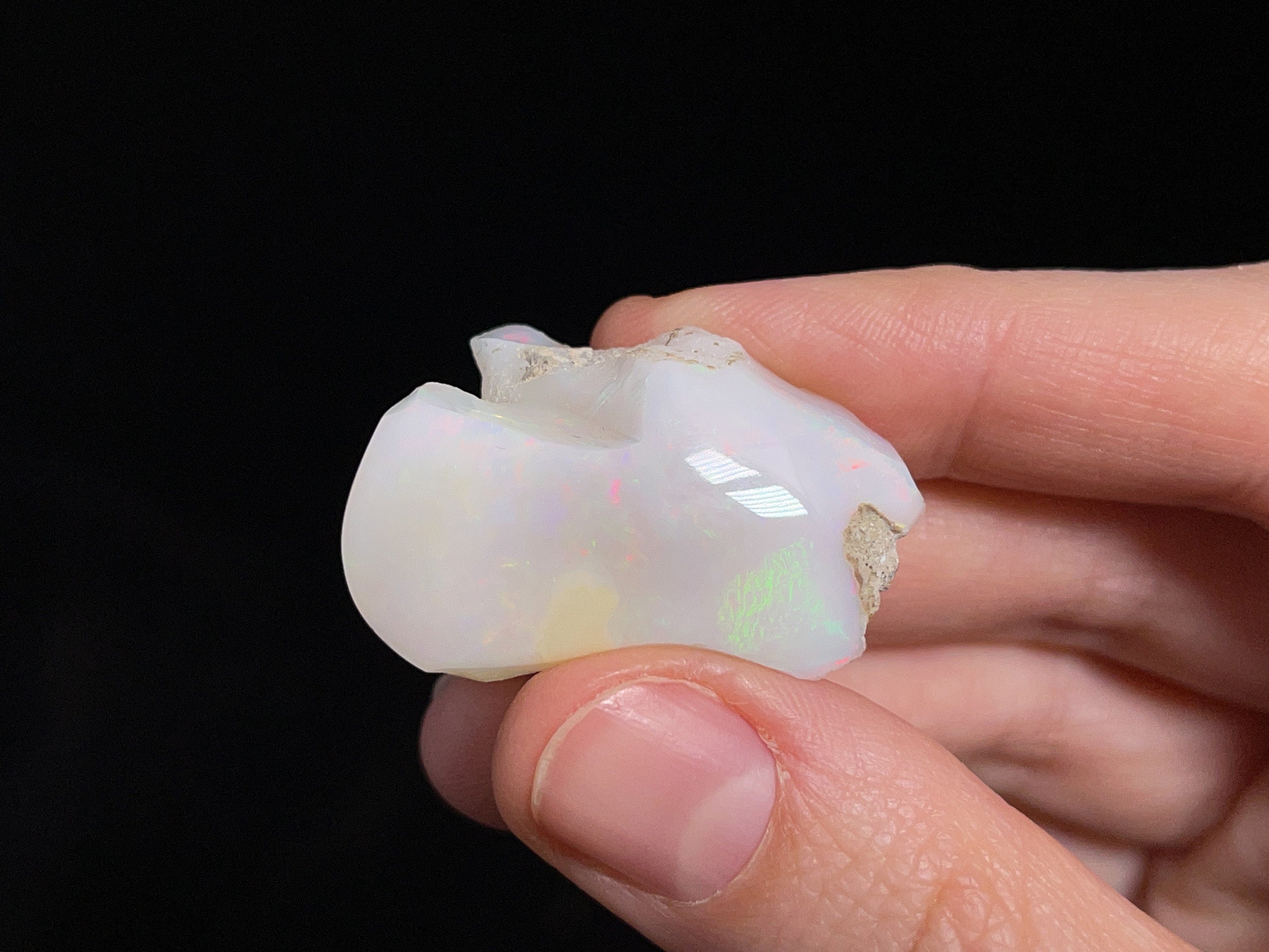 Natural Welo Opal Raw Crystal - 3A XL Polished Window Opal, October Birthstone (45331) for Jewelry Making, Healing Crystals & Home Decor