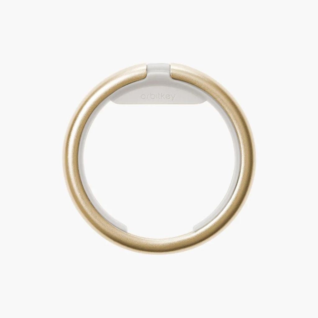 Orbitkey Key Organizer Ring - Holds Up to 10 Keys, Yellow Gold - Perfect for Home, Office & Travel Key Management