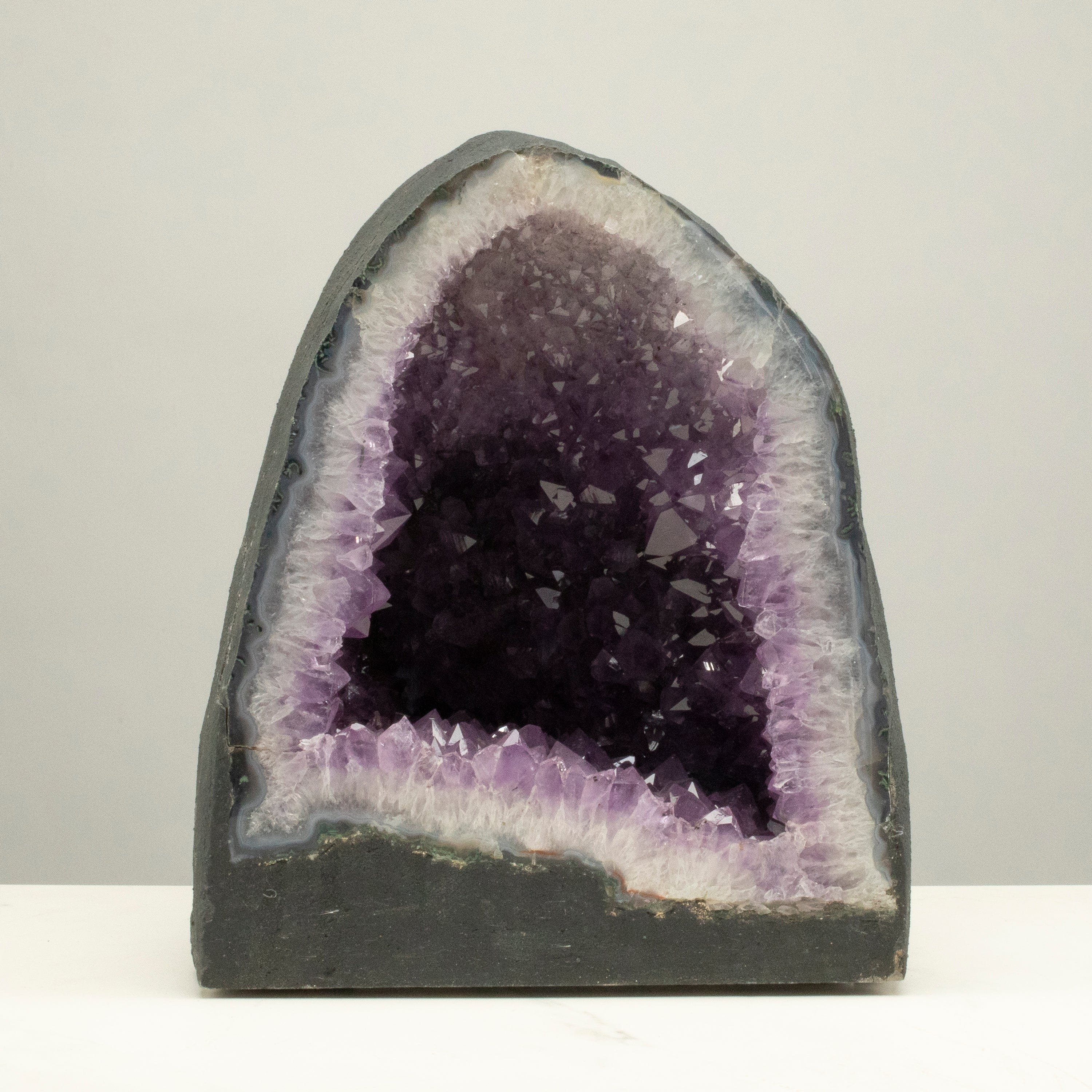 Natural Amethyst Geode Cathedral from Brazil - 12 to 56 lbs Large Raw Crystal Cluster for Home Decor, Meditation & Healing Stone Collection