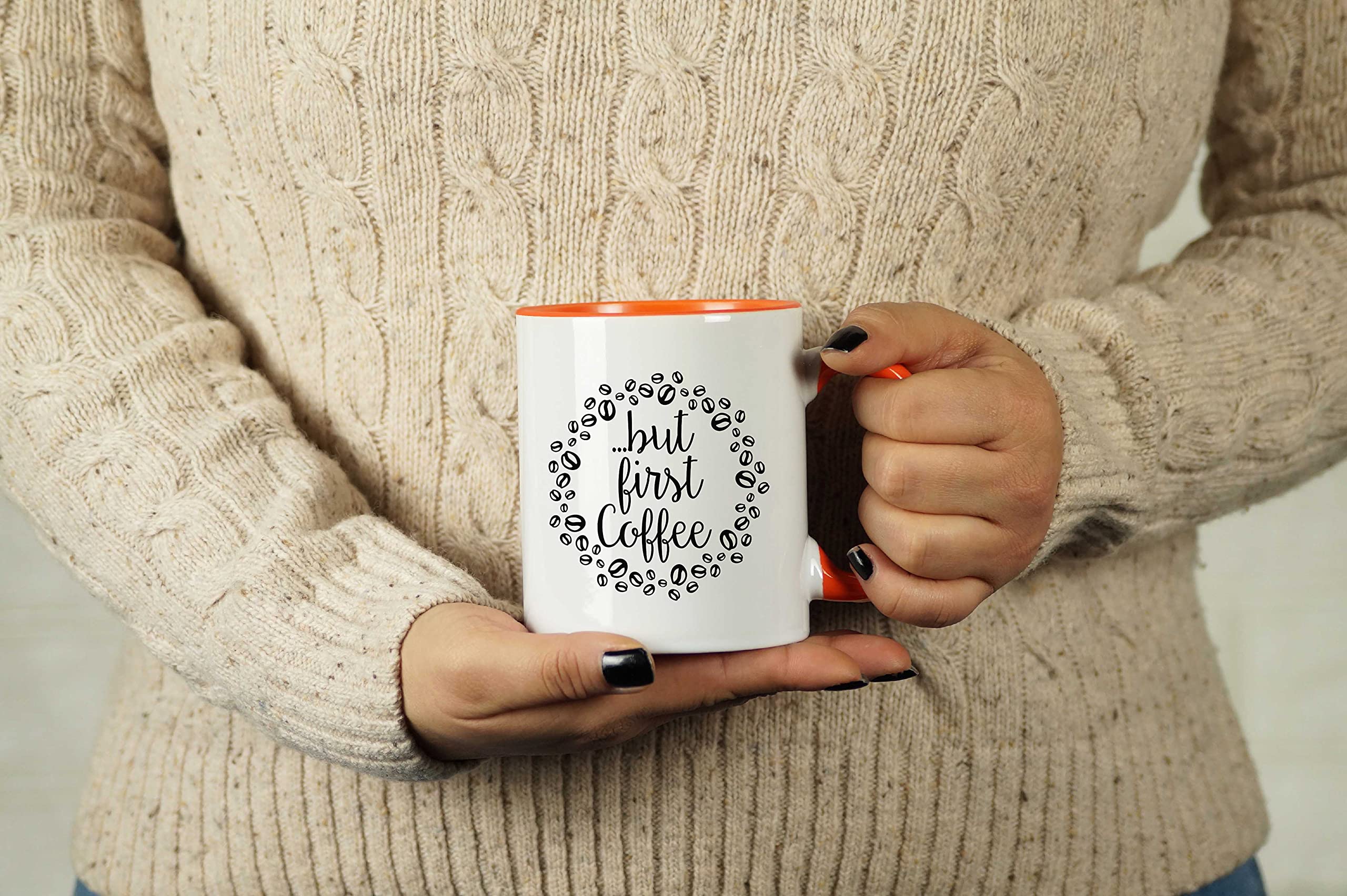 11 Oz Ceramic Coffee Mug - Funny Novelty Gift for Coffee Lovers, Perfect for Brides & Wedding Parties - Enjoy Your Morning Brew in Vibrant Orange (Great for Home, Office & Gifts) - ZX