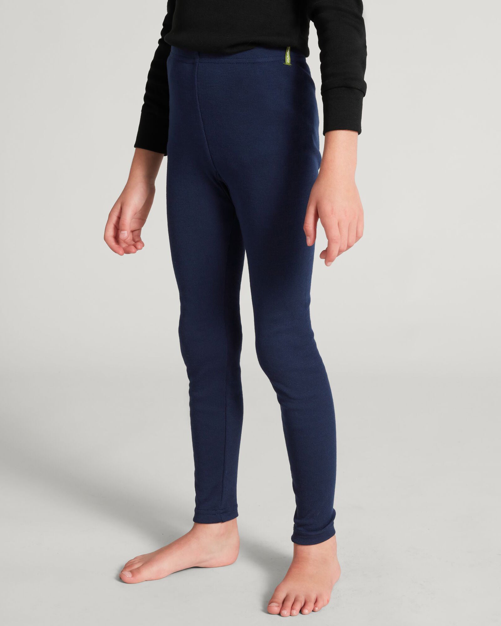 KMDCore Kids' Long John Pants - Navy Blue Thermal Underwear for Boys & Girls - Perfect for Winter, Outdoor Activities & Cold Weather Layering