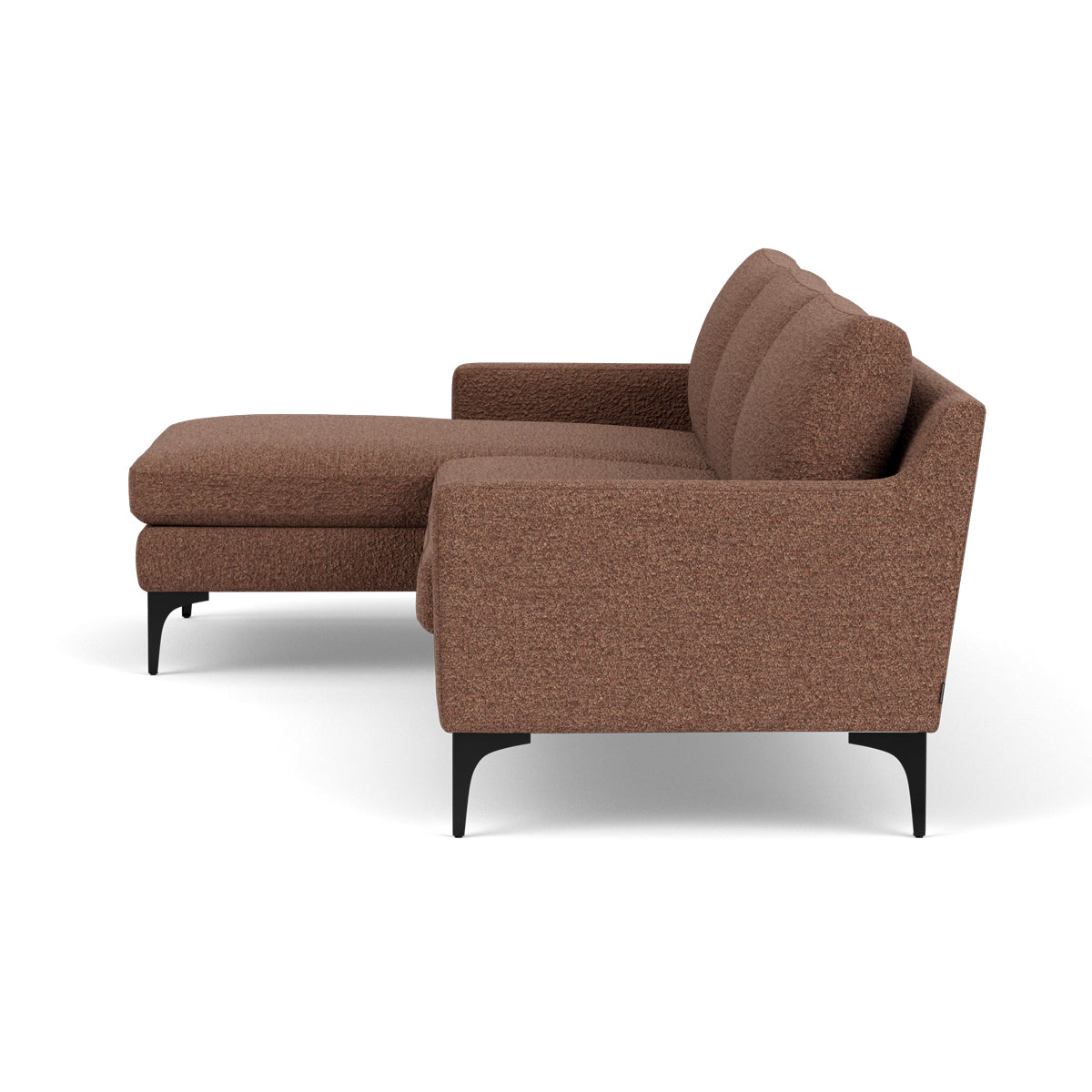 Astha Boucle Right Chaise Sofa - Modern Upholstered Sectional Couch with Chaise Lounge for Living Room, Family Room & Apartment Decor