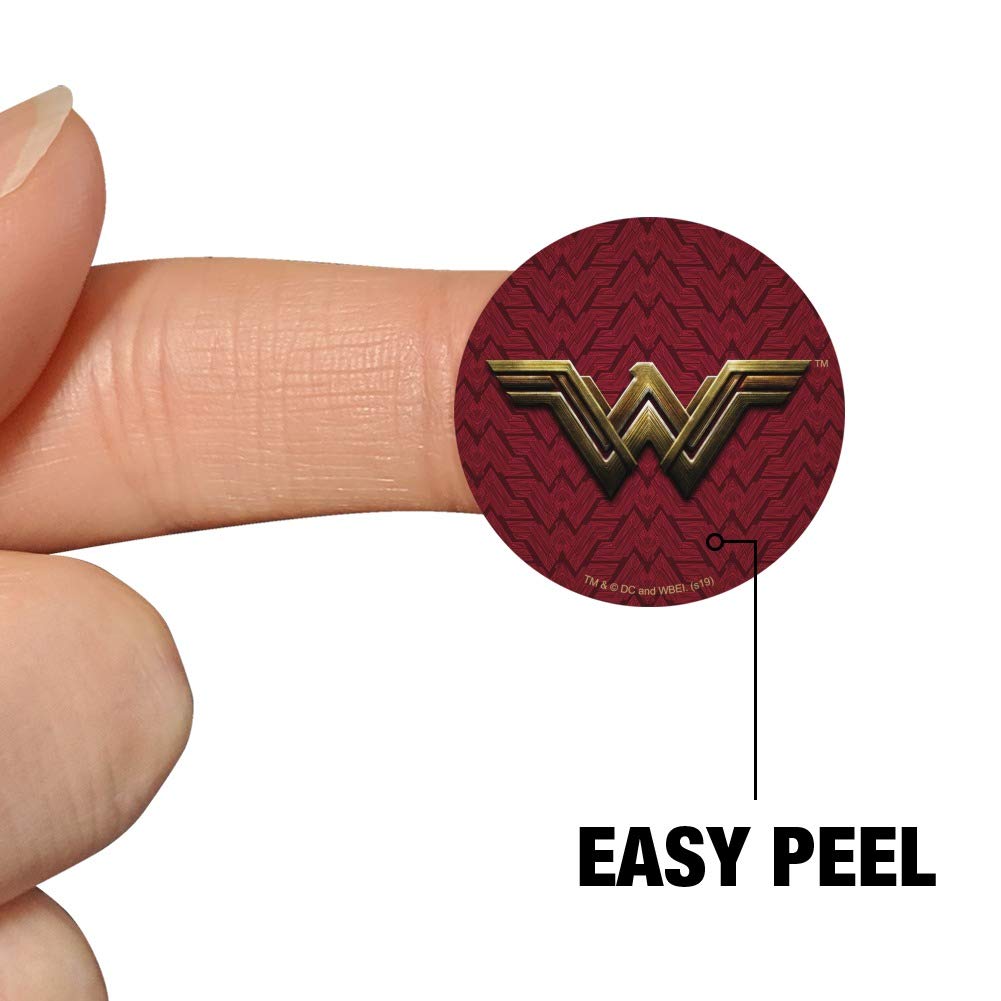 Justice League Wonder Woman Logo Planner Stickers - Scrapbooking, Bullet Journal, DIY Craft Supplies for Fans & Collectors - Perfect for Calendars, Notebooks, Gift Wrapping & Party Decorations