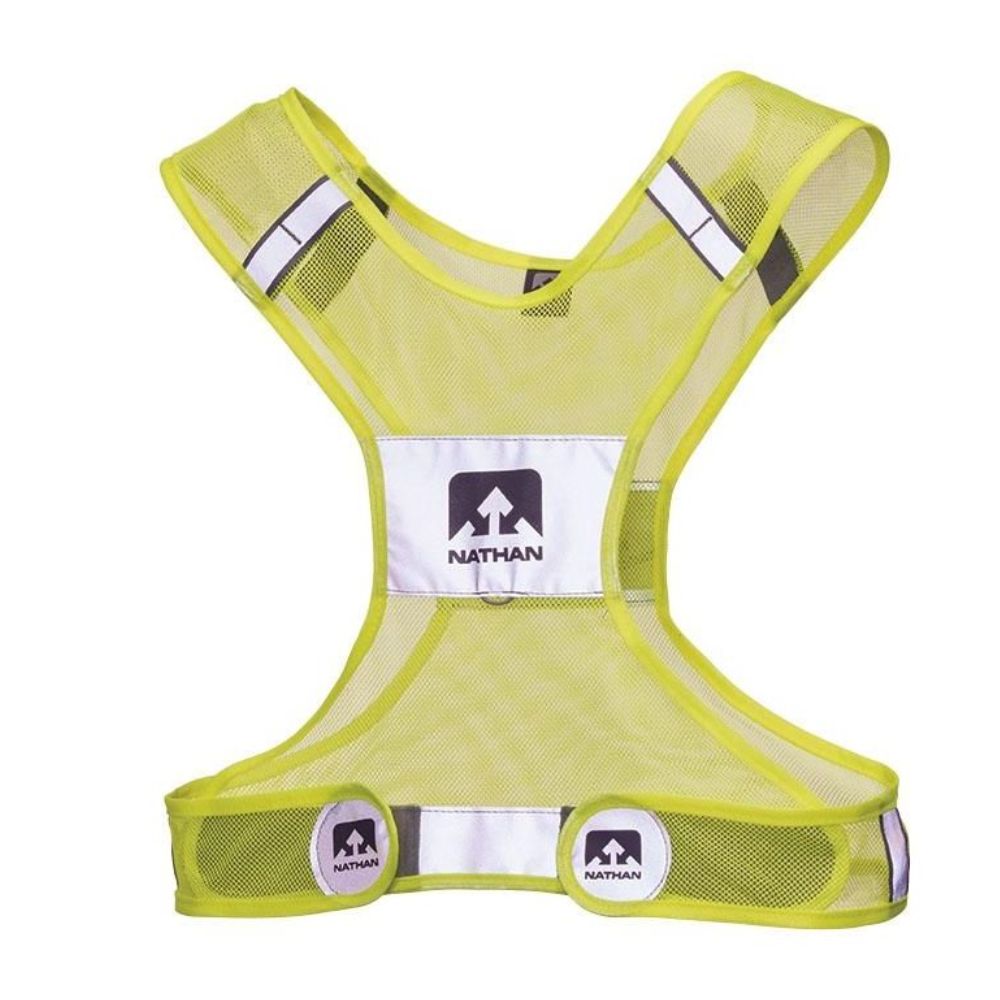 Nathan Reflective Streak Vest - High Visibility Running Safety Vest for Men & Women - Lightweight Breathable Mesh for Jogging, Cycling & Night Outdoor Activities