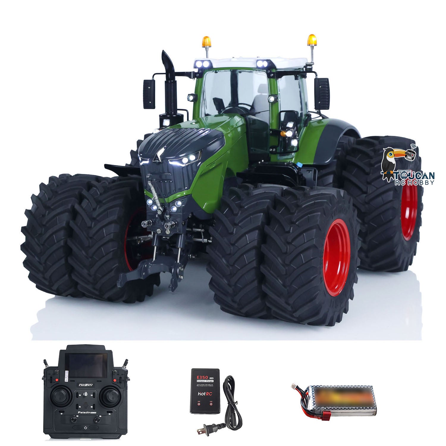 LESU AOUE 1050 1/14 Scale 4x4 RC Tractor Truck with Metal Body, Hydraulic System, Double Wheels, Smoke & Sound Effects - Remote Control Farm Vehicle for Kids & Adults - Perfect for Agricultural Play, Farm Simulation & RC Hobby Enthusiasts