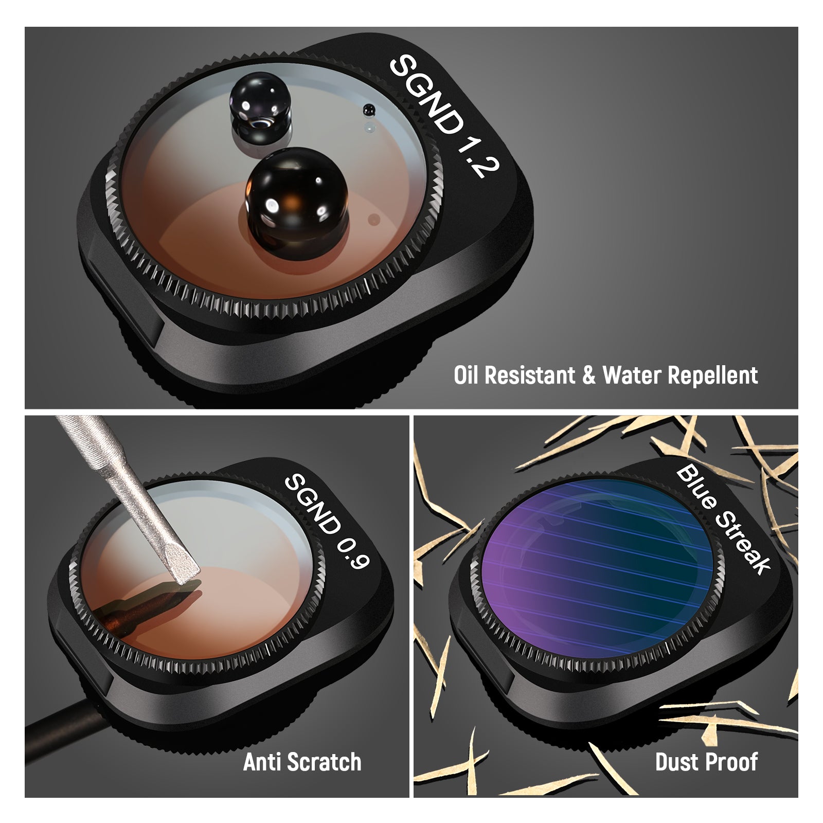 NEEWER FL 29 4-Pack ND & Effect Filter Set Compatible with DJI Mini 3/Mini 3 Pro Drone - Enhance Aerial Photography for Sunny Days & Creative Effects