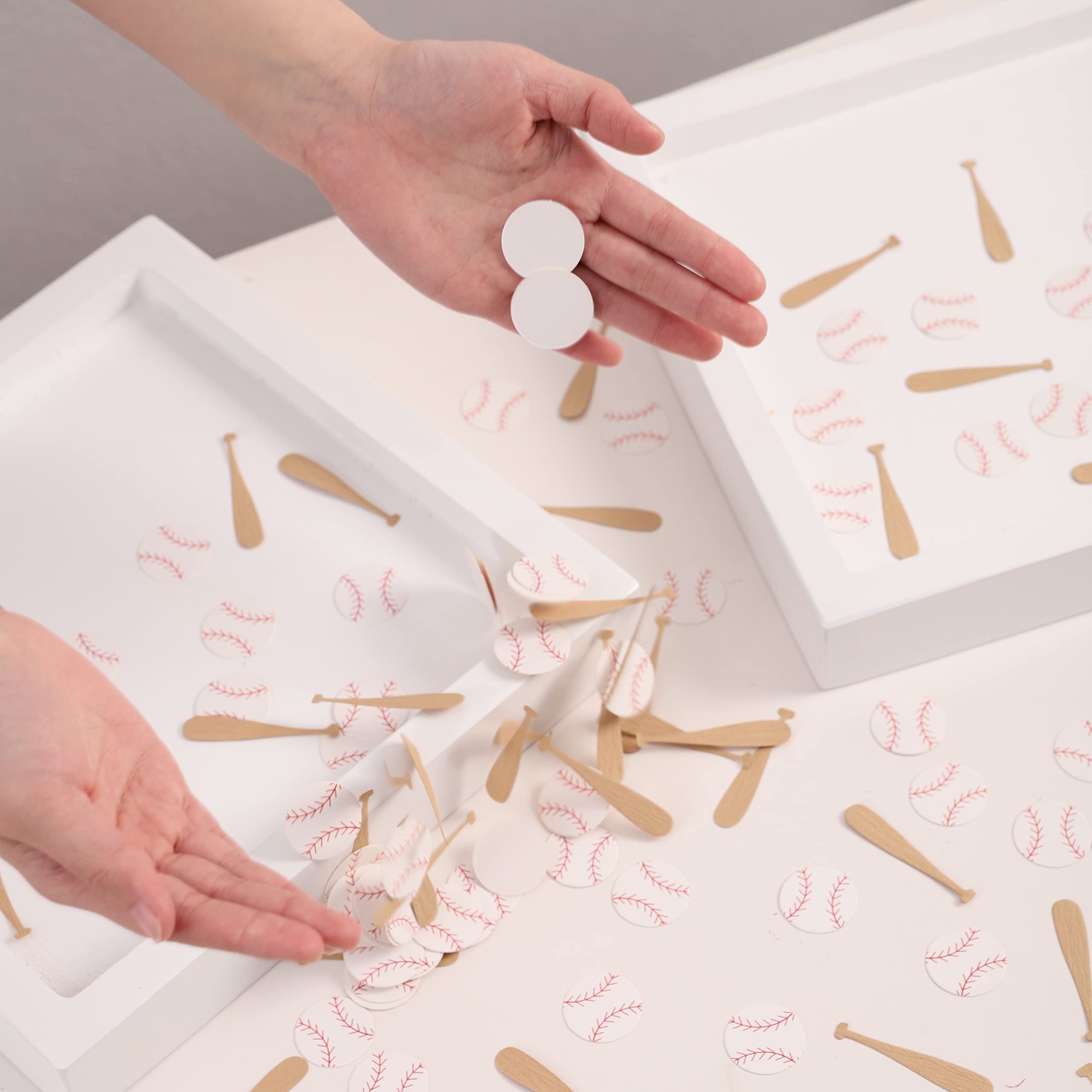 180pc Baseball and Bat Confetti - Baseball Theme Party Decorations for Birthday, Sports Celebration, Baby Shower & Table Scatter | Perfect for Baseball Birthday Parties, Sports Events & Baby Boy Decor