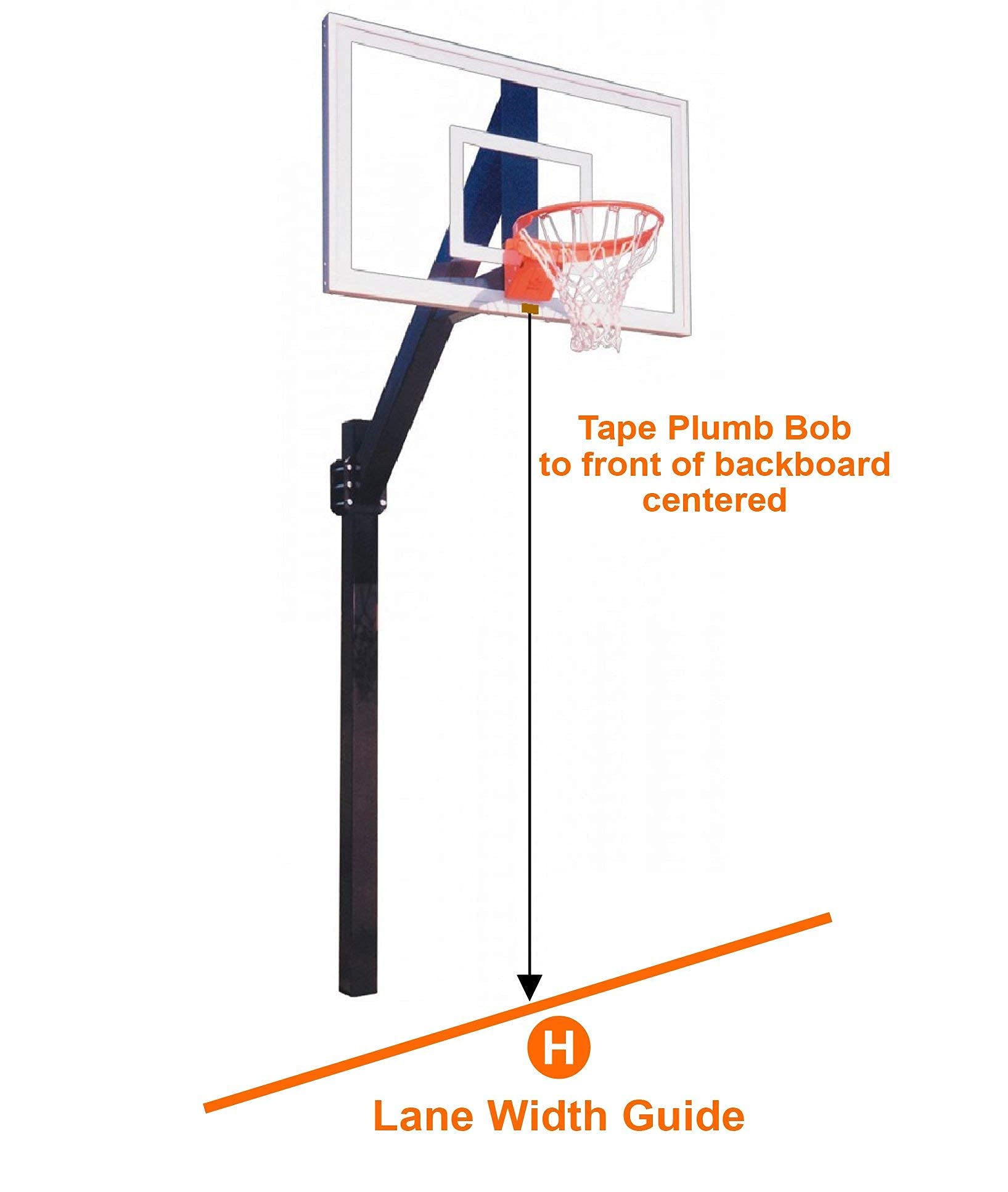 Ronan Sports Pro Kit Highschool Basketball Line Stencil Kit with White Paint | Continuous Line Court Marking Design | Made in USA | Perfect for Gym Floor, School Basketball Court & Outdoor Playground Marking