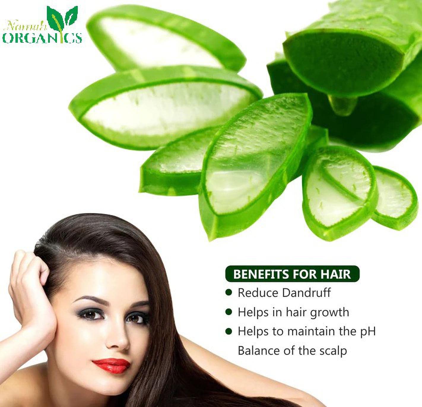 Organic Aloe Vera Gel for Skin & Hair Care - 400g (Pack of 2) | Hydrating Moisturizer, Sunburn Relief, Scalp Treatment | Perfect for Daily Skincare & After-Sun Care