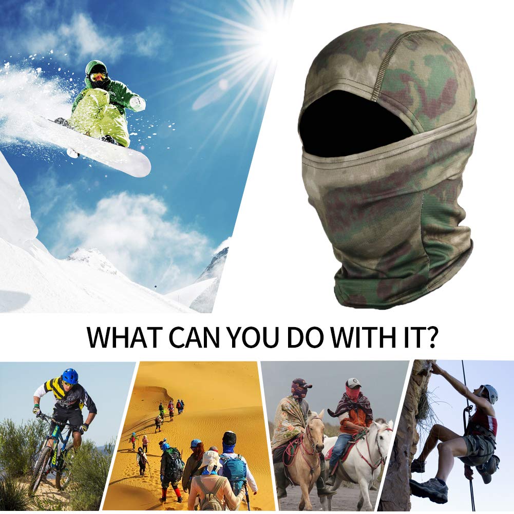 STARTAIKE Balaclava Face Mask - UV Protection, Windproof Tactical Hood for Skiing, Cycling, Outdoor Fishing & Hunting (Camo) - Perfect for Cold Weather & Extreme Sports
