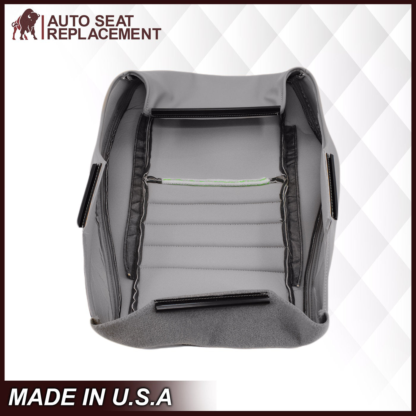 1999-2004 Ford Mustang GT Convertible Perforated Seat Covers - Medium Graphite Gray | Custom Fit Leather Replacement | Perfect for Road Trips & Car Shows