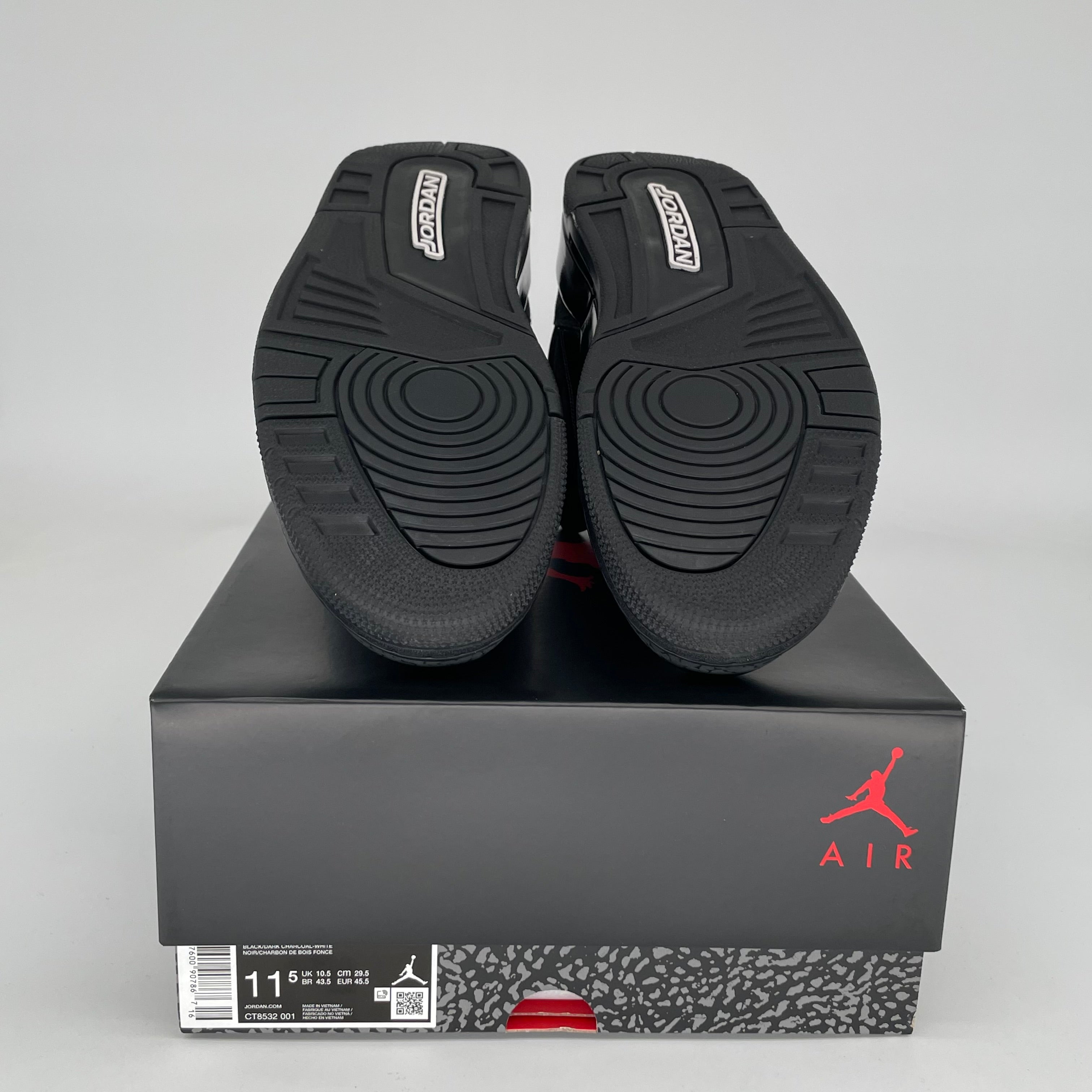 AIR JORDAN 3 Retro Black Cat Men's Basketball Shoes Size 11.5 - Style CT8532-001 | Sneakers for Streetwear, Casual & Basketball Performance