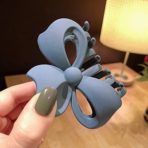 Korean Style Matte Bow Hair Clips for Women & Girls - 2PCS Non-Slip Hair Clutchers, Hair Extensions & Hair Accessories - Perfect for School, Work, Parties & Everyday Styling