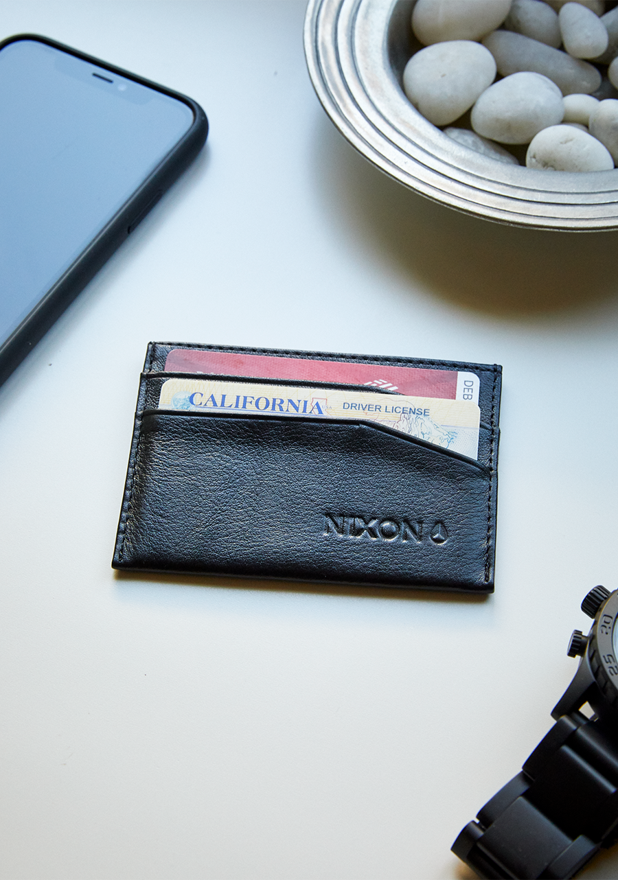 Premium Flaco Leather Card Wallet for Men & Women - Slim RFID Blocking Minimalist Wallet - Perfect for Travel, Business & Everyday Use (Black)