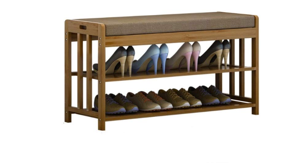 Upholstered Entryway Storage Organizer - Shoe Bench & Boot Rack for Home Organization | Perfect for Small Spaces, Hallways & Mudrooms (Color: B)