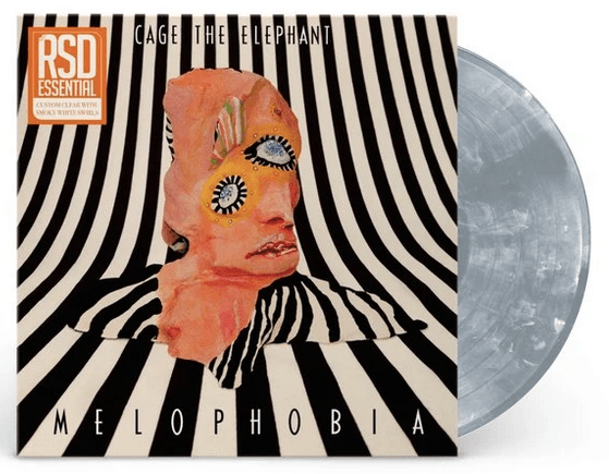 Cage The Elephant - Melophobia Vinyl LP (Limited Edition Custom Clear with Smoky White Swirls) | Alternative Rock Music Record for Collectors & Audiophiles | Perfect for Home Listening & Music Enthusiast Gifts