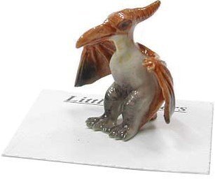 Pterodactyl Dinosaur Figurine - Miniature Porcelain Collectible for Home Decor & Gifts | Perfect for Display Shelves, Office Desks & Dinosaur Lovers