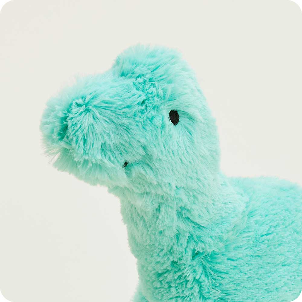 Teal Long Neck Dinosaur Warmies - Soft Plush Heating Pad for Kids & Adults | Microwaveable Warmable Stuffed Animal | Perfect for Stress Relief, Anxiety, and Cold Weather Comfort