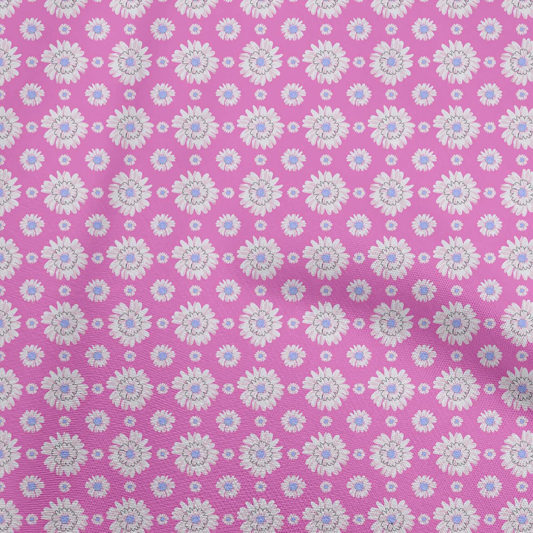oneOone Silk Tabby Light Pink Floral Print Fabric by The Yard - 42 Inch Wide for Dresses, Scarves & Home Decor | Perfect for DIY Fashion & Sewing Projects