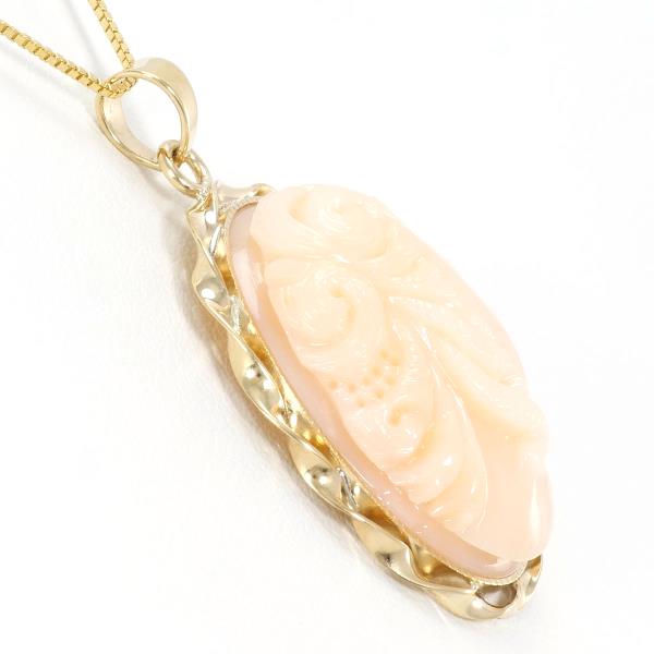 18K Yellow Gold Coral Necklace for Women - Elegant Handmade Jewelry Gift for Birthday, Anniversary & Special Occasions