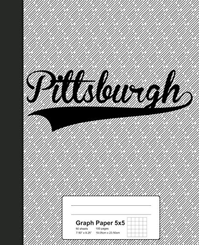 5x5 Graph Paper Notebook by PITTSBURGH - Weezag Grid Notebook for Math, Engineering & Sketching - Perfect for School, Office & Art Projects