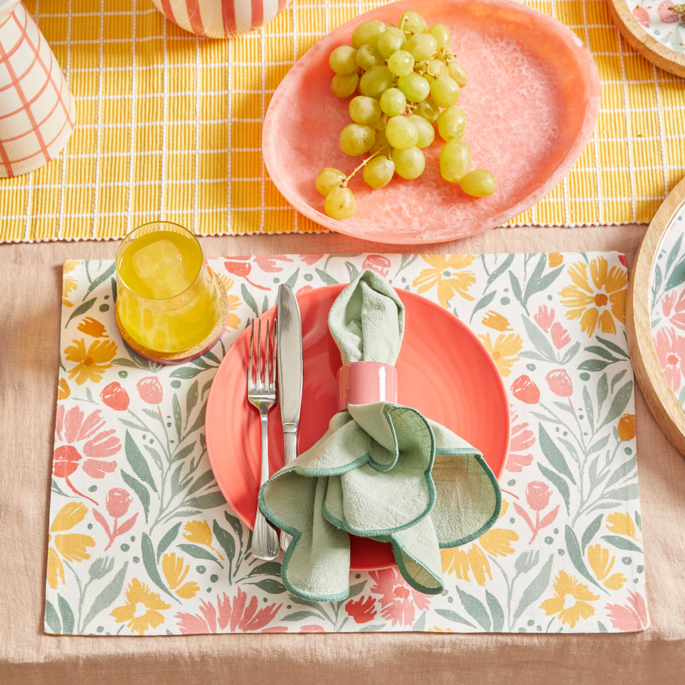 Sally 4-Pack 45x45cm Peppermint Printed Paper Napkins - Elegant Table Setting for Parties, Weddings & Holiday Gatherings