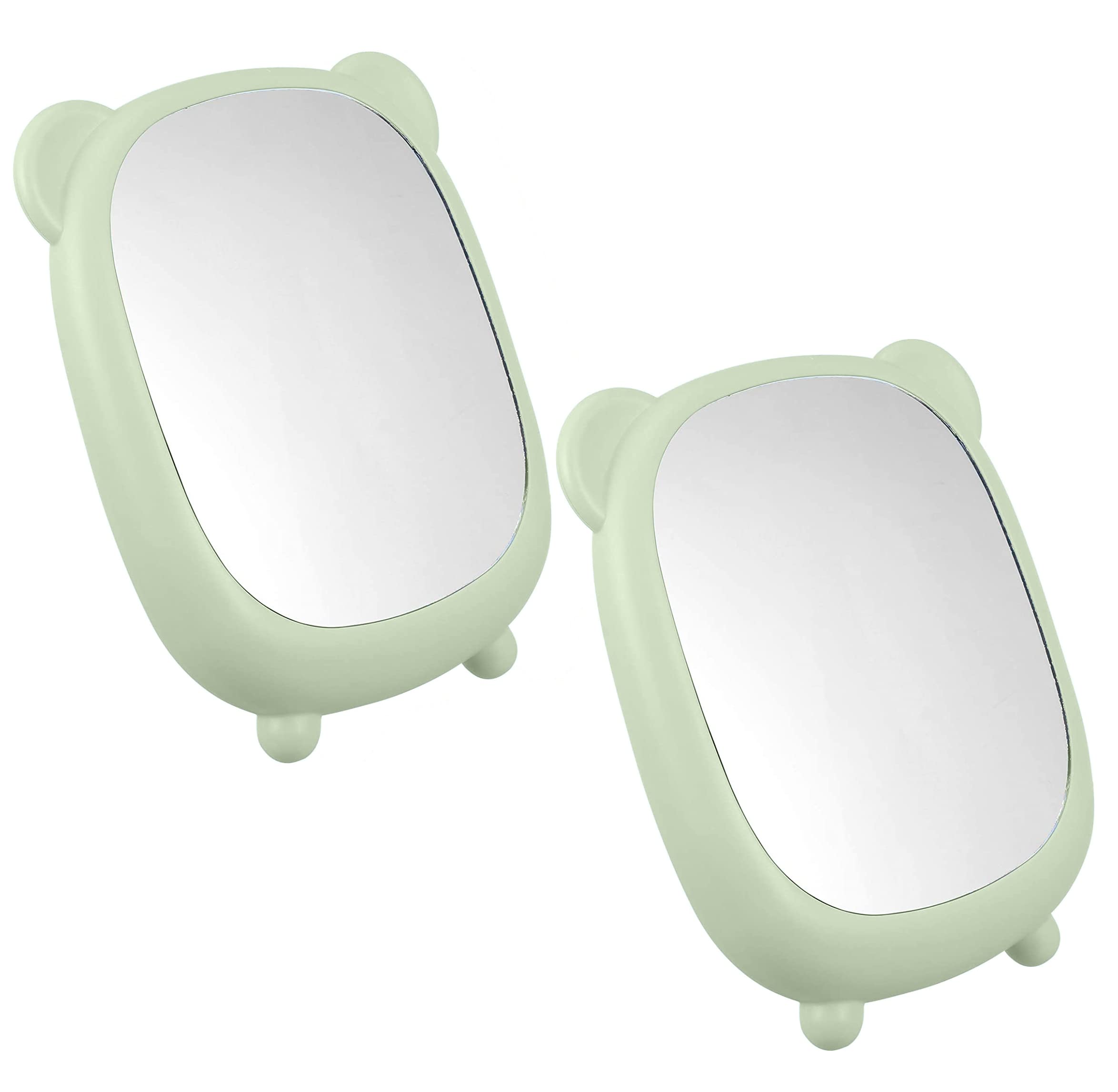 WE-CEF Makeup Vanity Mirror with Stand - Portable Folding Travel & Bathroom Mirror for Makeup, Shaving & Grooming - Perfect for Home, Travel & Salon Use