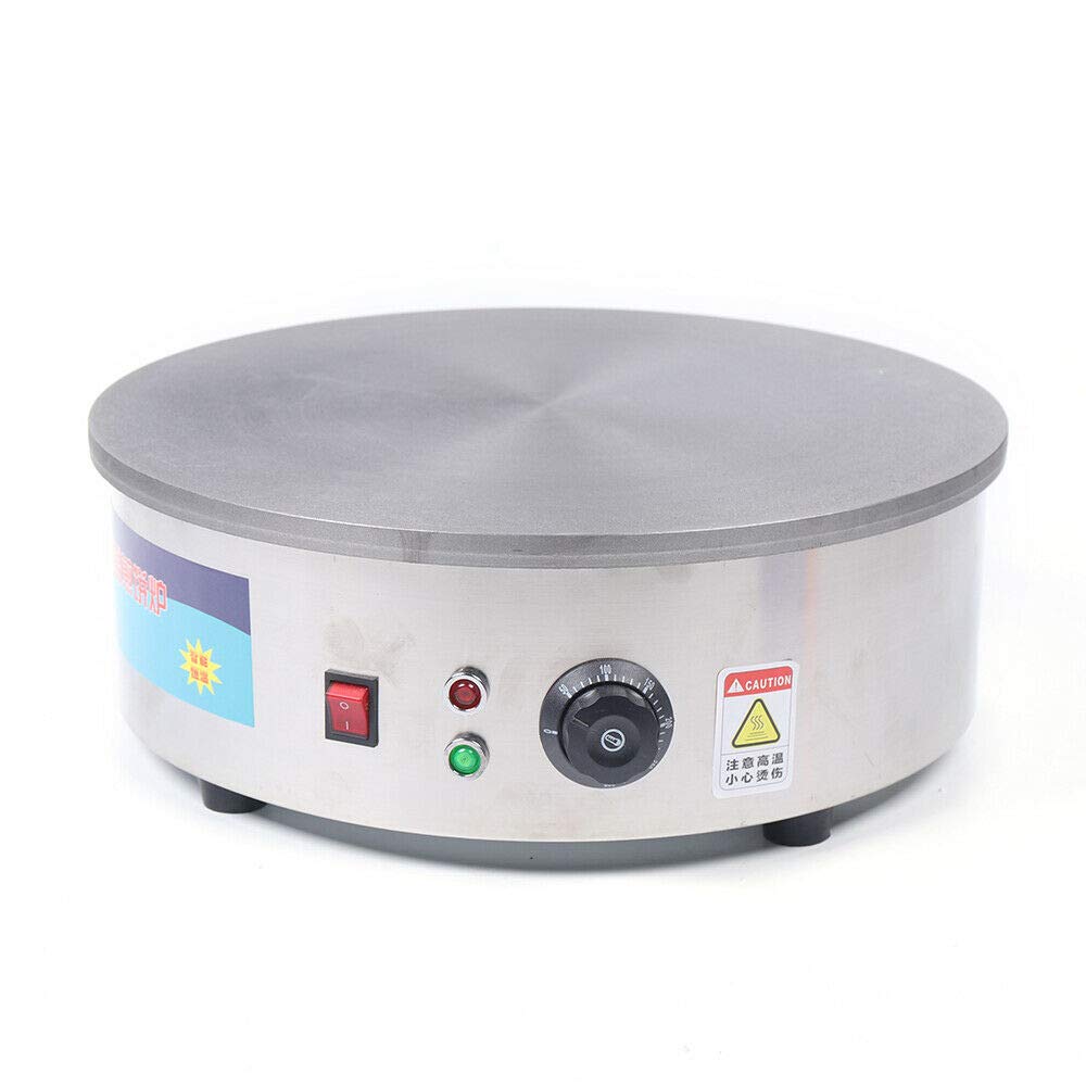 2800W Professional Crepe Maker Machine - 45cm Non-Stick Electric Griddle for Perfect Crepes, Pancakes & Tortillas - High-Quality SX-450P Model (Great for Restaurants, Cafes & Home Breakfast Cooking)