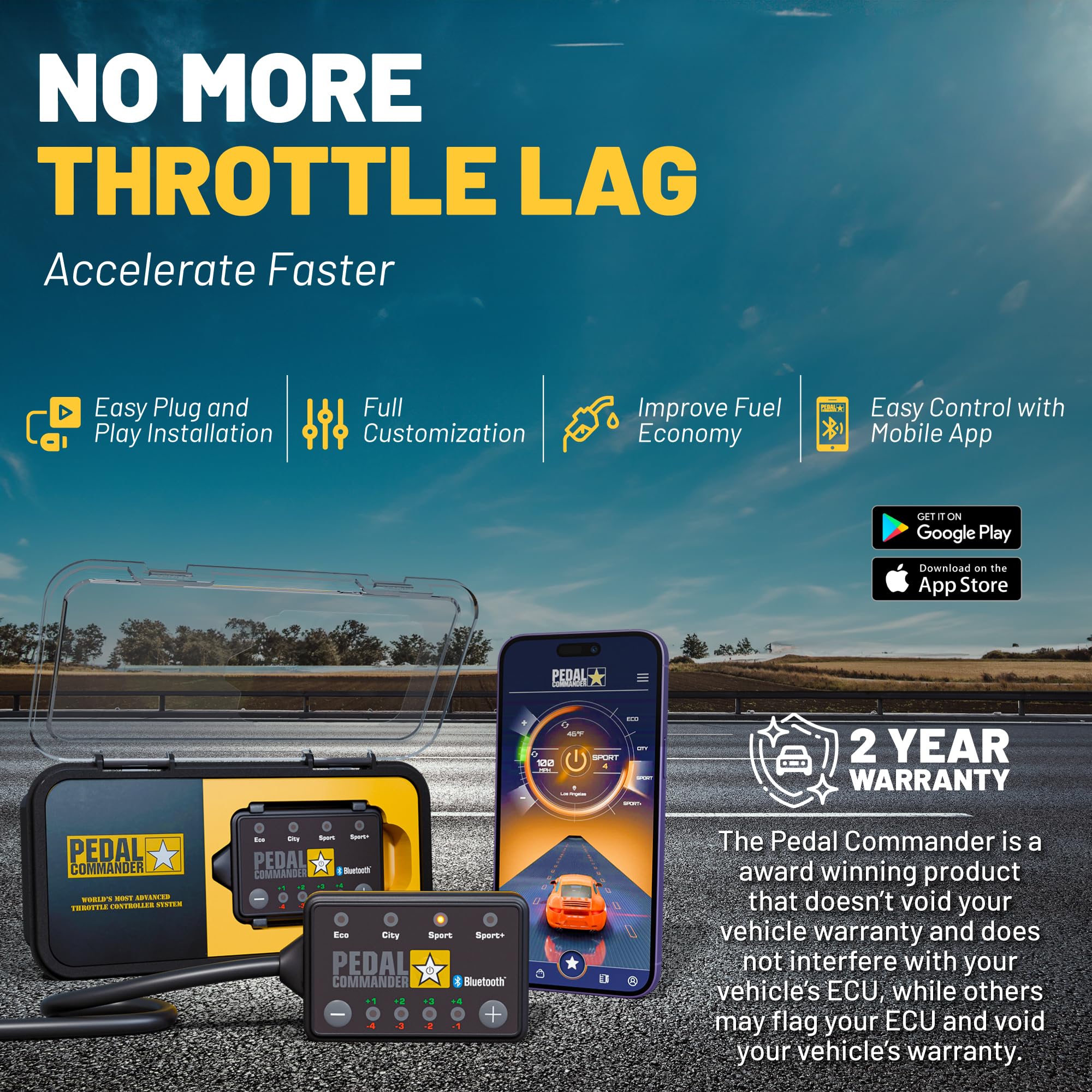 2020-2025 Hyundai Venue Throttle Response Controller - PEDAL COMMANDER for QXI, SE, SEL, Limited & Denim Models | 1.6L Engine Performance Booster | Perfect for City Driving & Off-Road Adventures