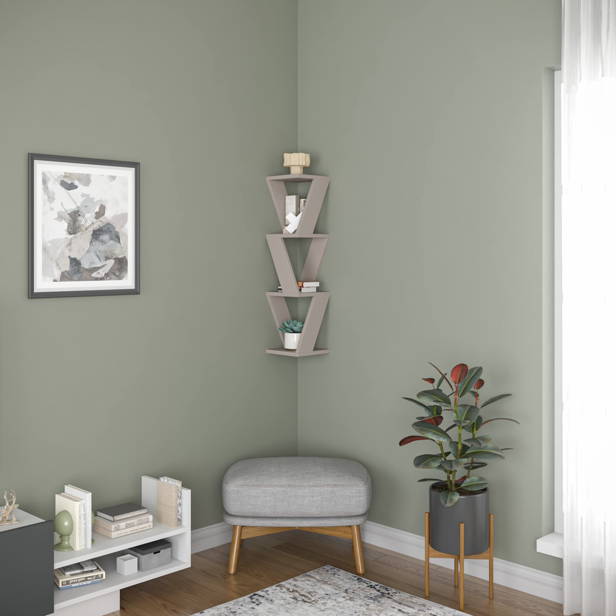 Modern Mocha Wall Shelf 33.46