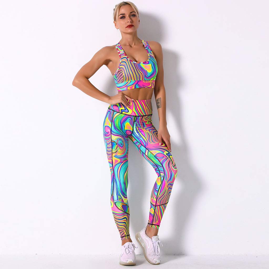 PDGJG Women's Yoga Set - Padded Sports Bra & High Waist Yoga Pants for Gym, Running & Fitness Workouts (Large) | Perfect for Yoga, Pilates & Active Lifestyle