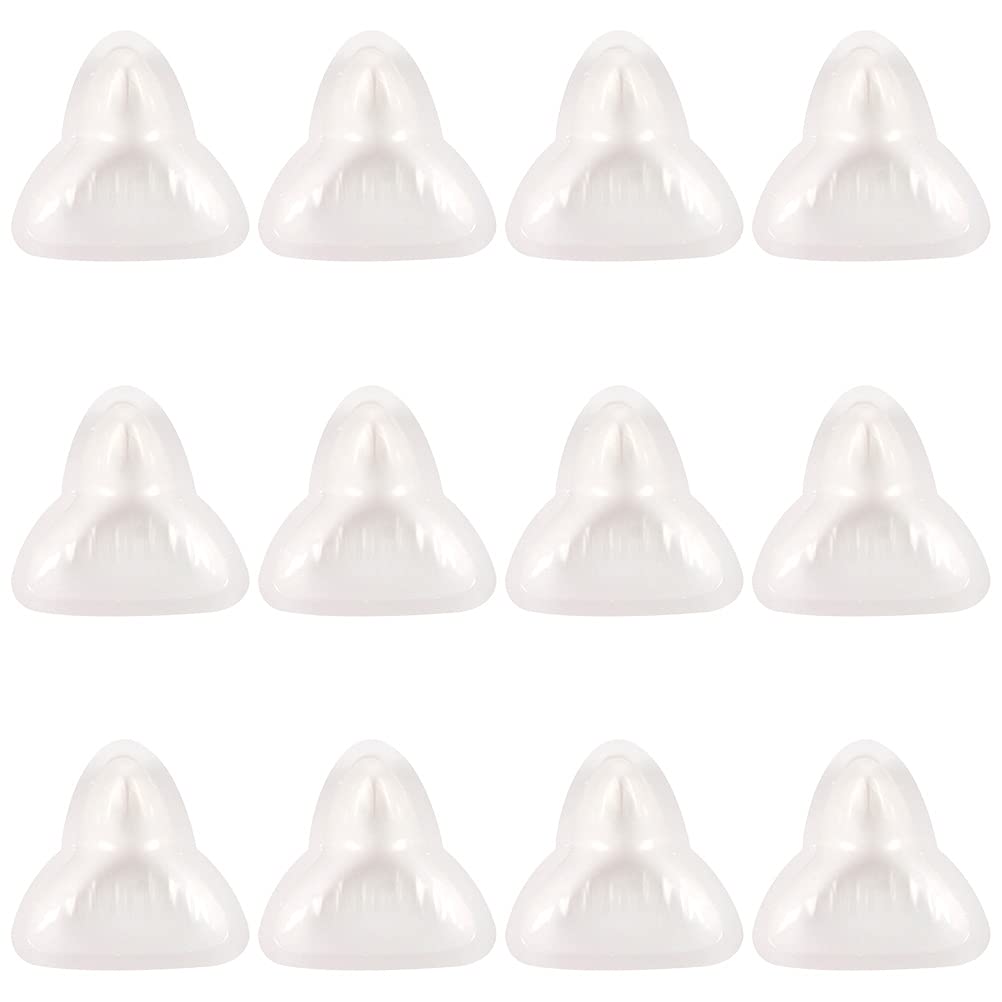 UPKOCH 12-Pack White Plastic Zongzi Molds - Traditional Triangle Shaped Chinese Sticky Rice Dumpling Molds for Dragon Boat Festival & Asian Cooking
