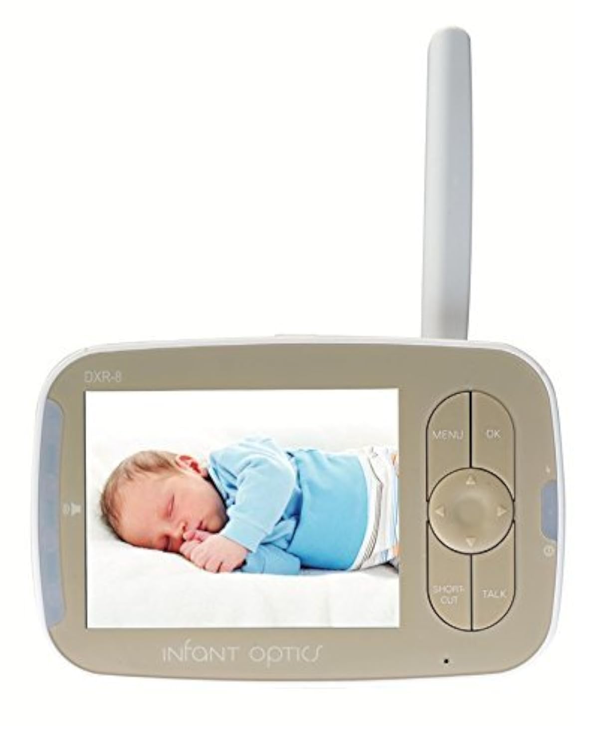 Infant Optics DXR-8 Baby Monitor v1.80 - Standalone Video Monitor Unit with 2 Micro-USB Cables (No Camera Included) - White | Nursery, Bedroom & Travel Use for Newborns & Toddlers