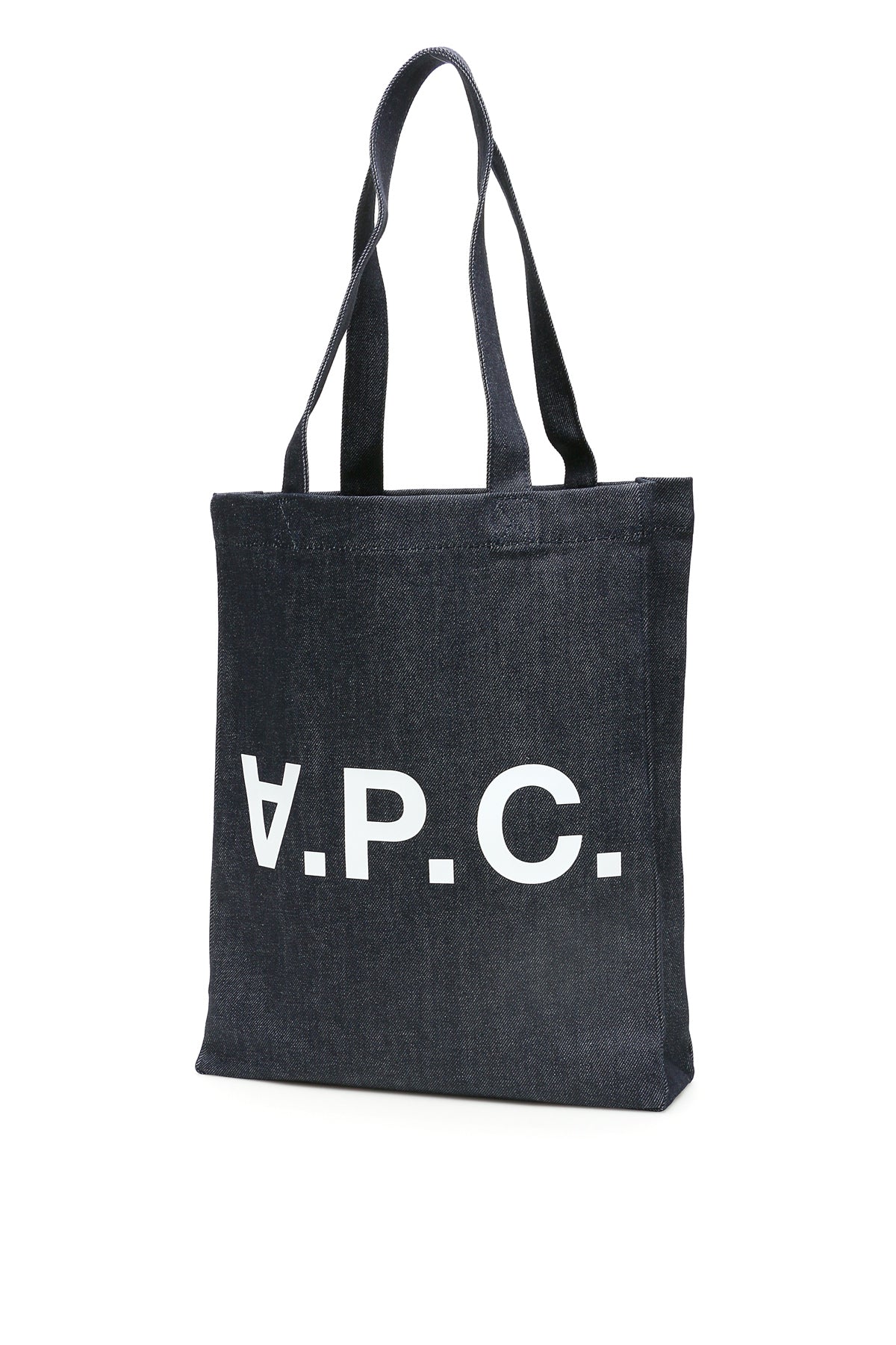 A.P.C. Laure Denim Tote Bag for Women - Stylish Canvas Shoulder Bag with Leather Handles - Perfect for Work, Travel & Everyday Use